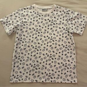 Vintage 90s Basic Editions Black and White Floral Tee Kmart Small‎ Medium